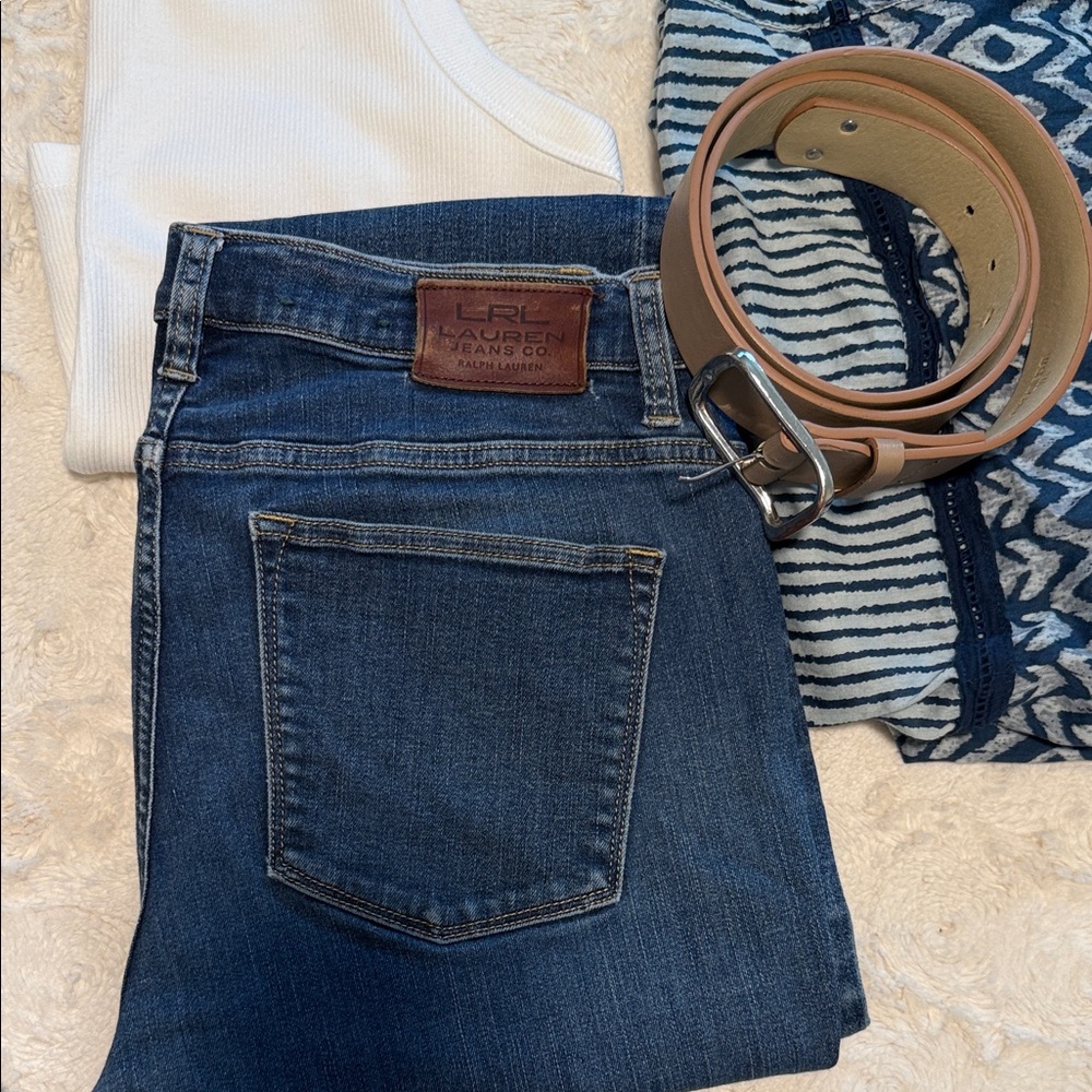 Lauren Ralph Lauren Medium Blue Straight Leg Jeans